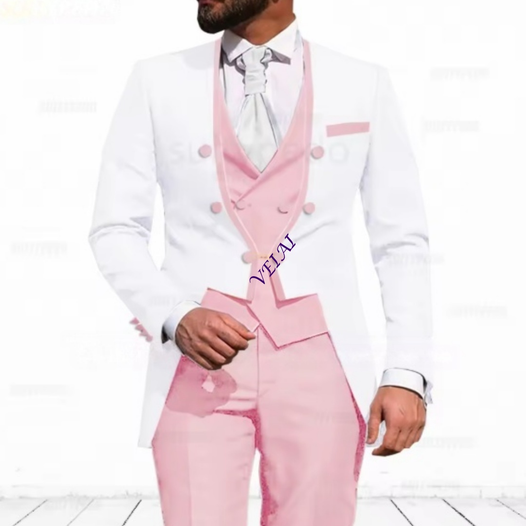 Elegant Formal Men'S Wear - Индивидуальный небесно-голубой мужской костюм из трех