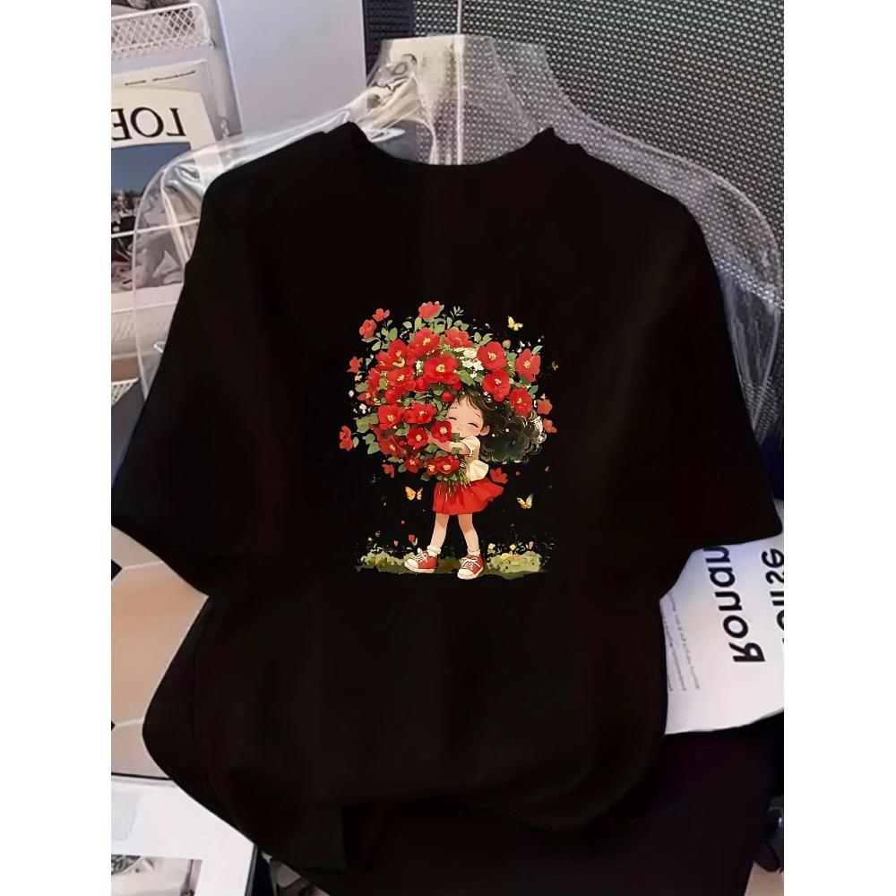 Y2K Formal Wear Men - Женская футболка Y2K с цветочным принтом,