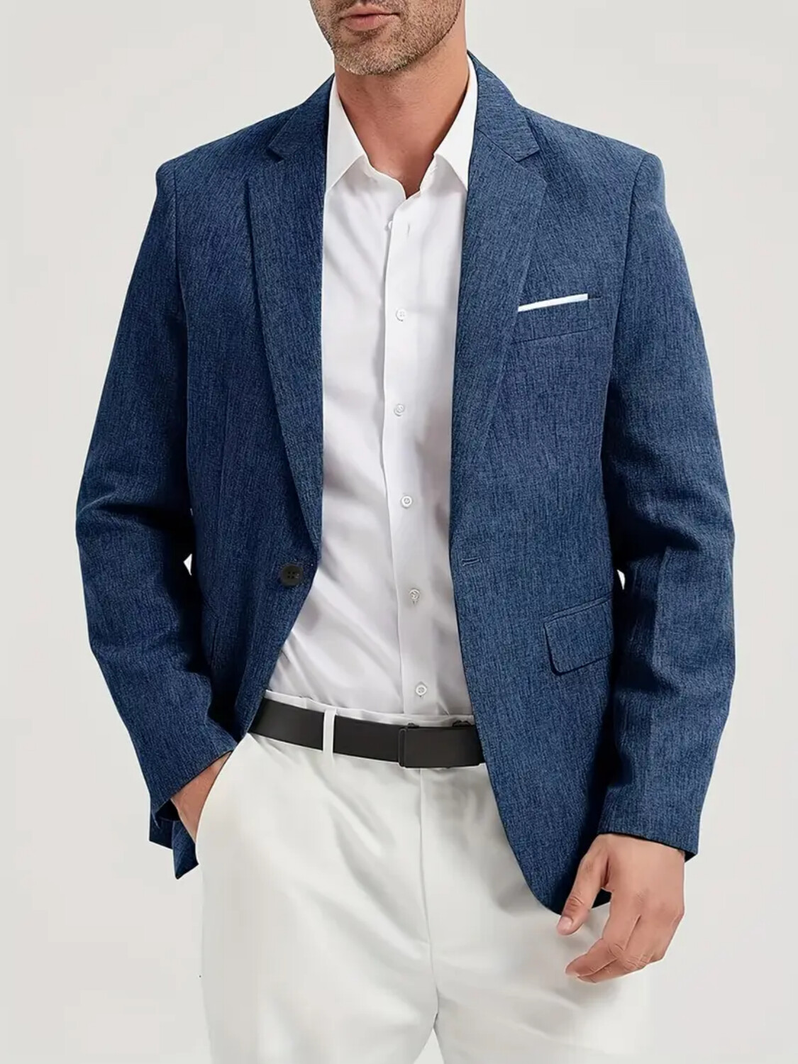 Elegant Formal Men'S Wear - Мужской пиджак, однобортный, повседневный, модный, приталенный,