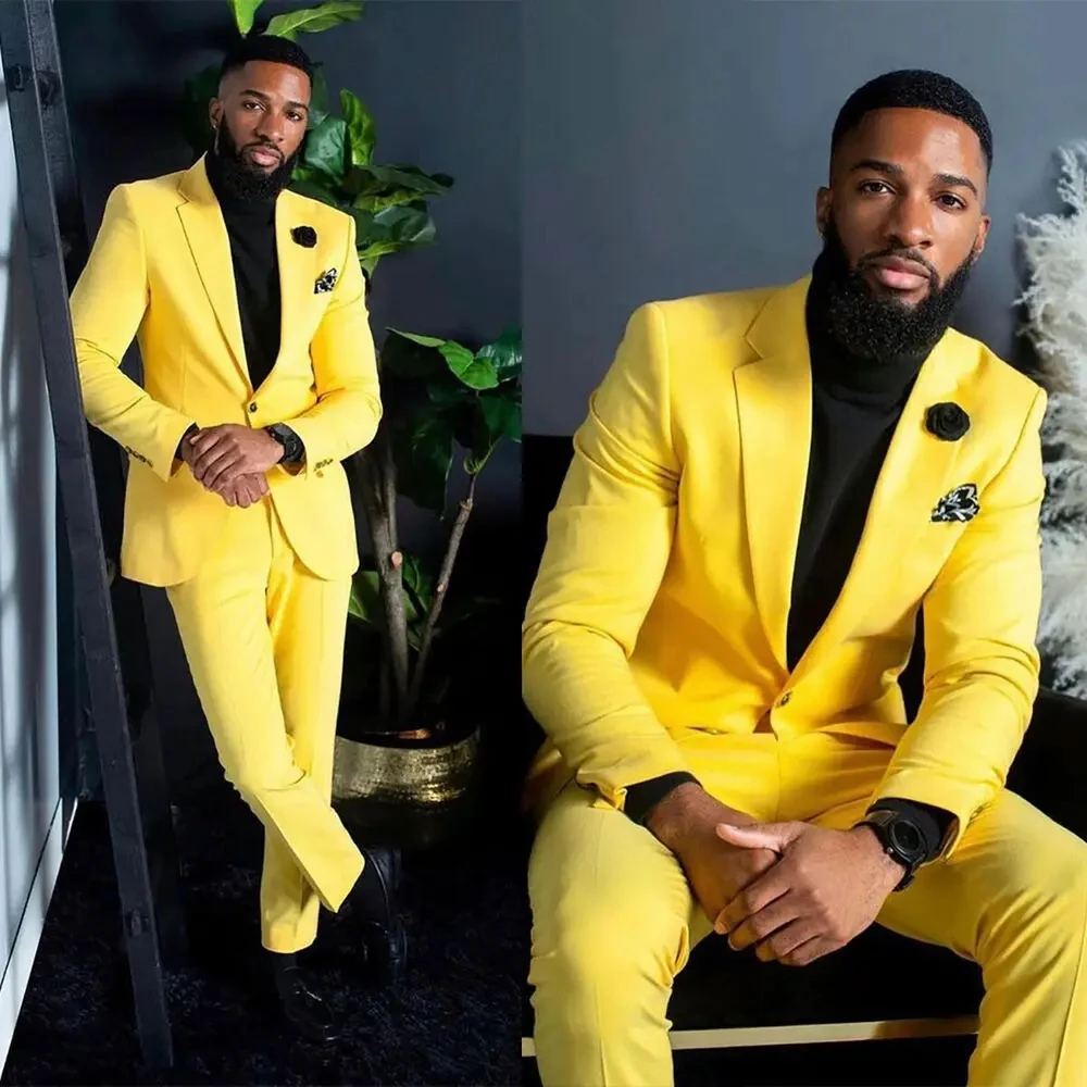 Желтые мужские костюмы, притал – обзор и цена Formal Wear For Men Yellow