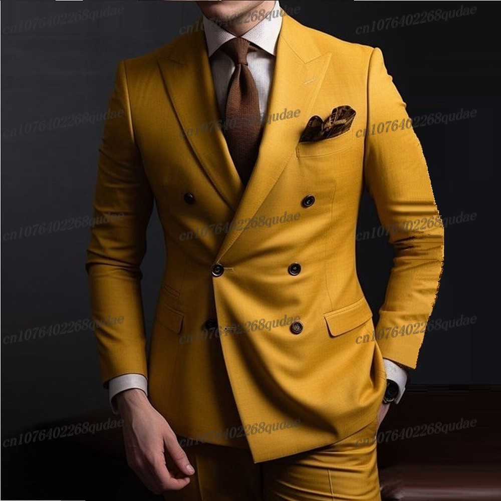 Темно-желтый мужской костюм дл – обзор и цена Formal Wear For Men Yellow