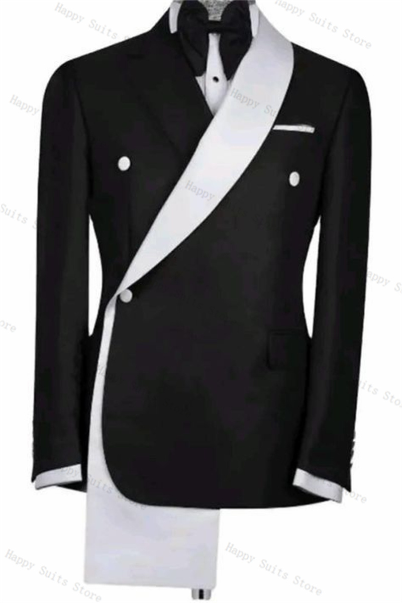 Черно-белый мужской костюм, ко – обзор и цена Men Formal Wear With Coat