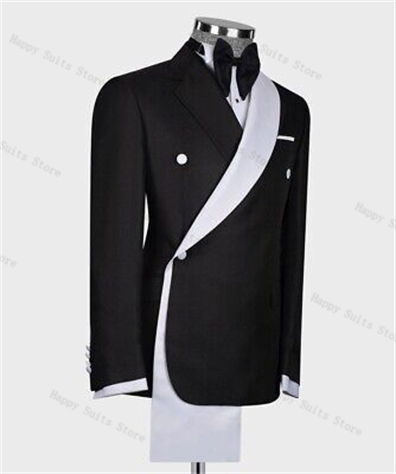 Черно-белый мужской костюм, ко – обзор и цена Men Formal Wear With Coat