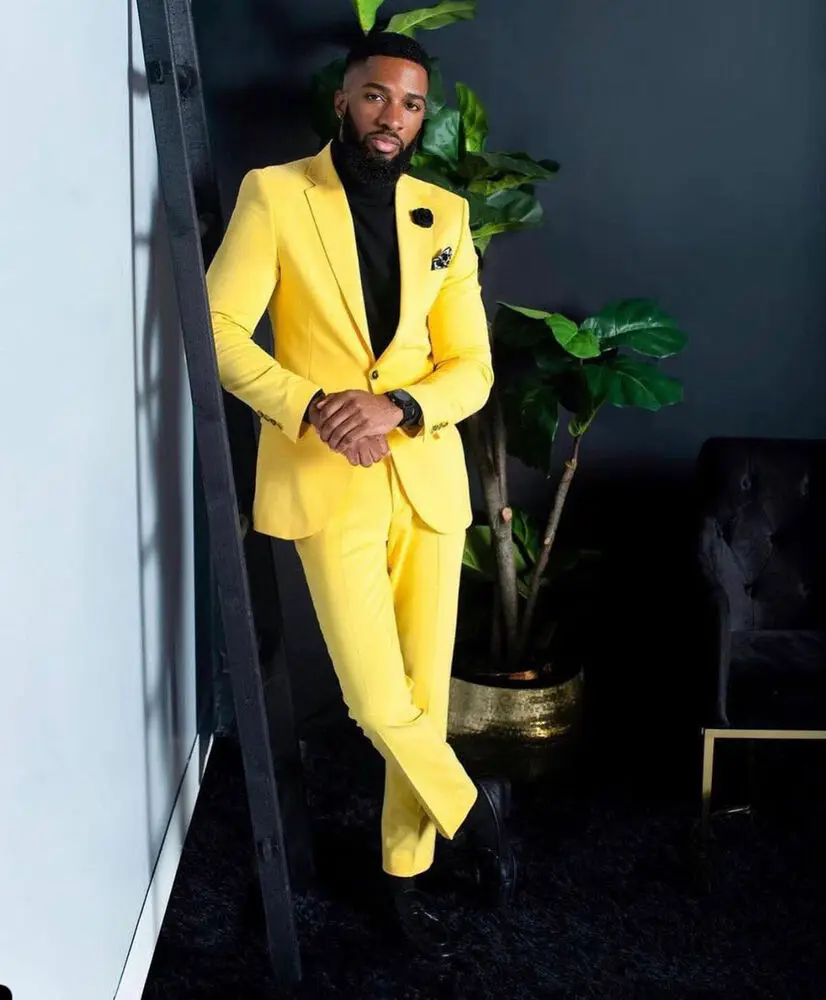 Мужской желтый костюм, притале – обзор и цена Formal Wear For Men Yellow