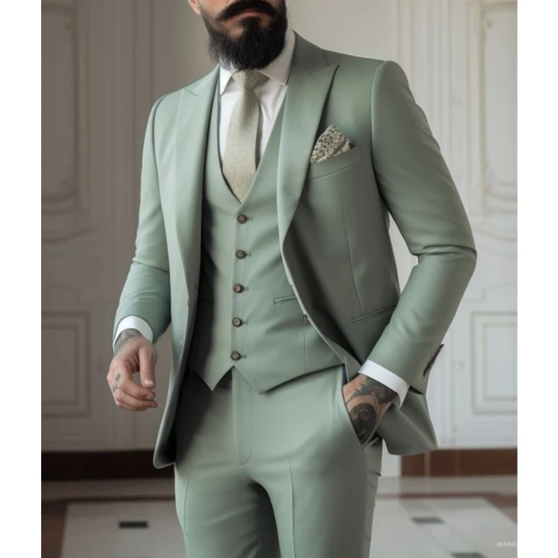 Светло-зеленые костюмы Мужские – обзор и цена Men Formal Wear With Coat