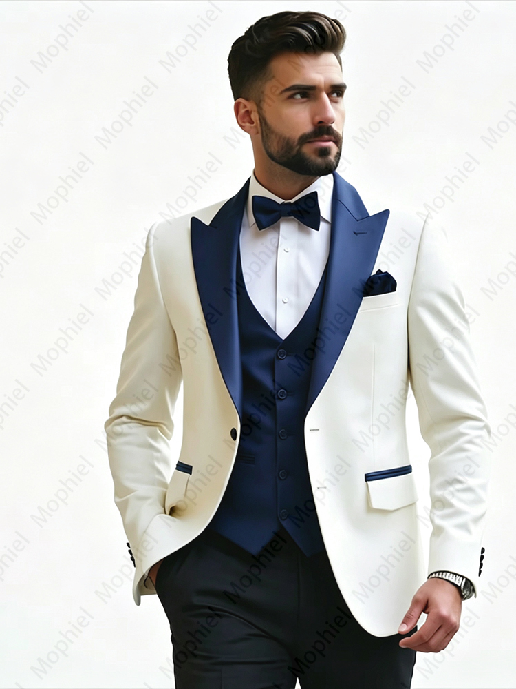 Белые мужские костюмы, 3 предм – обзор и цена Men Formal Wear For Wedding