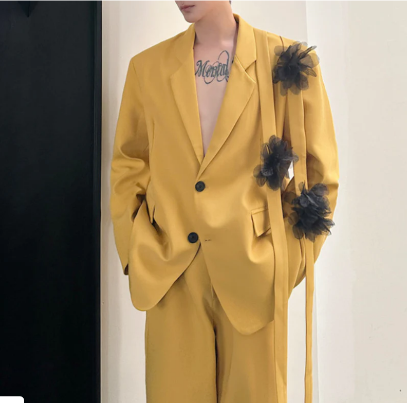 Желтый мужской костюм-двойка:  – обзор и цена Formal Wear For Men Yellow